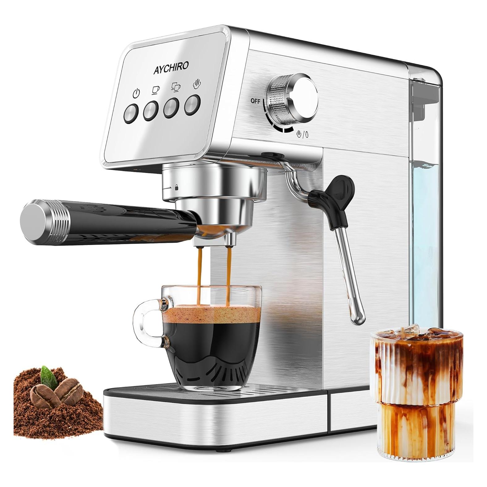 Cafetera de Espresso AYCHIRO US-GK-1502-A01 20 Bar Acero Inoxidable