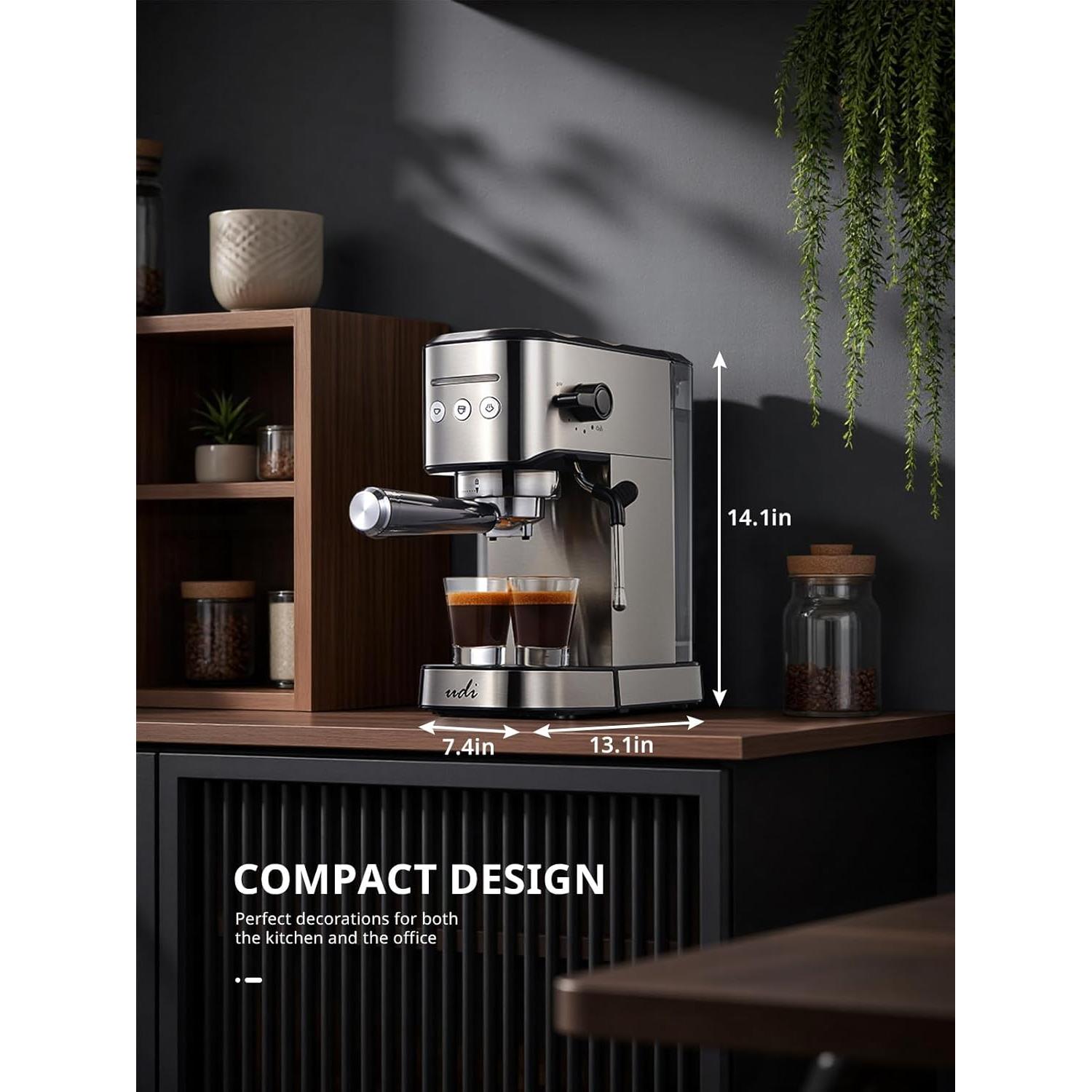 Máquina de Espresso UDI CM5060US 20 Bar Acero Inoxidable