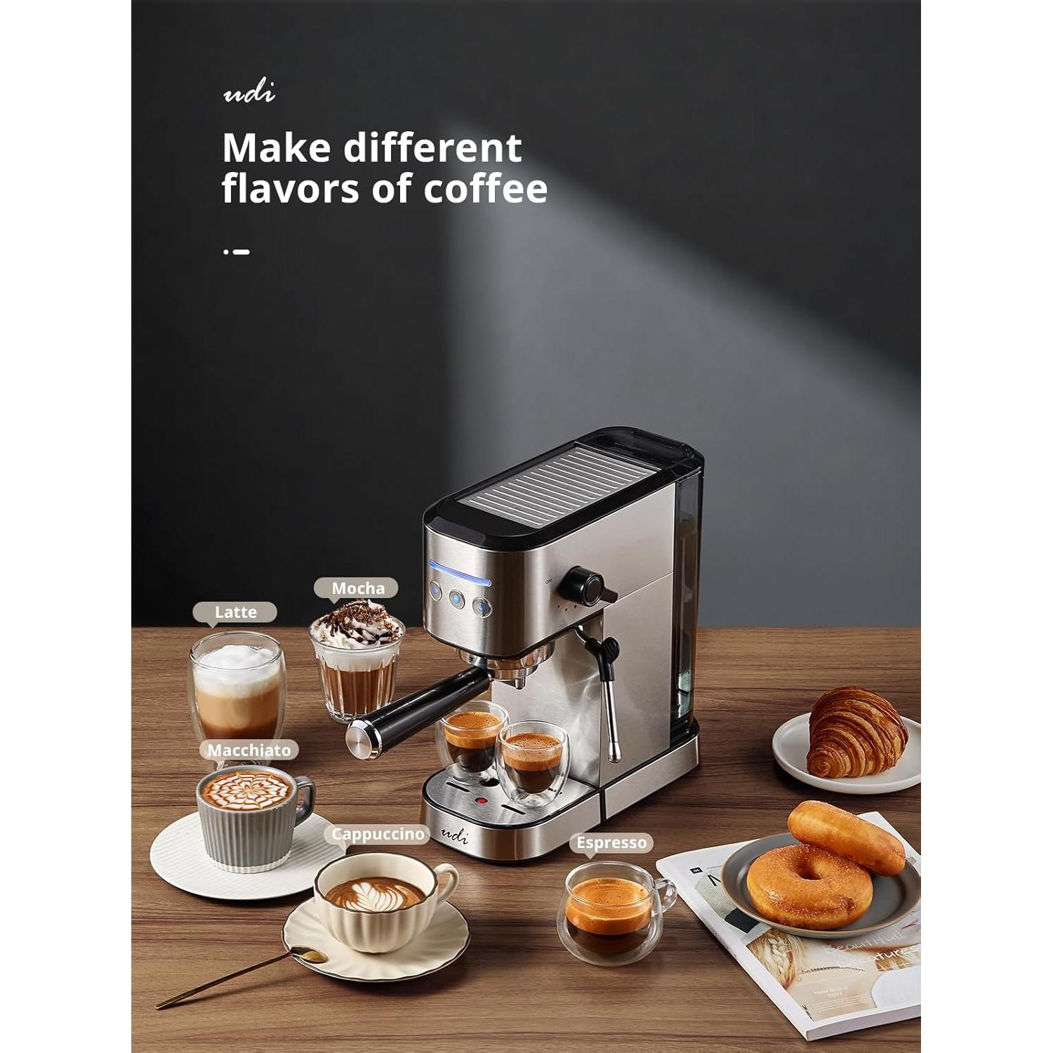 Máquina de Espresso UDI CM5060US 20 Bar Acero Inoxidable