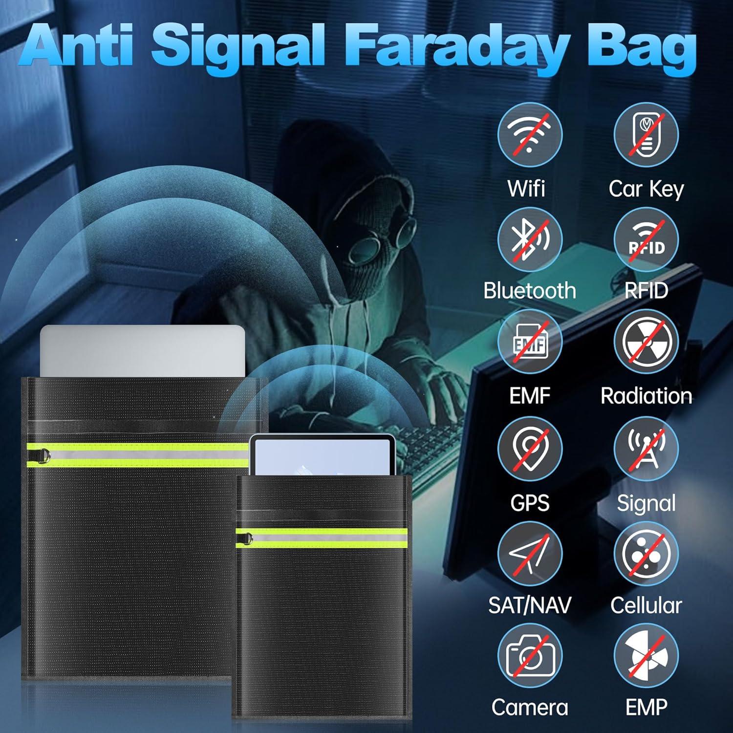 Paquete de 5 Bolsas Faraday Lulrsay para Electrónicos