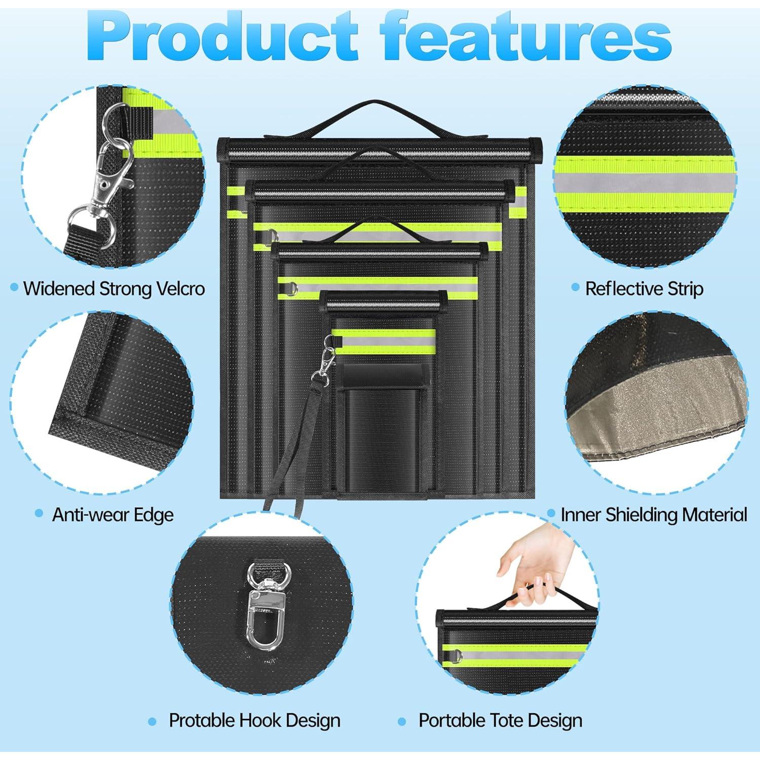 Paquete de 5 Bolsas Faraday Lulrsay para Electrónicos