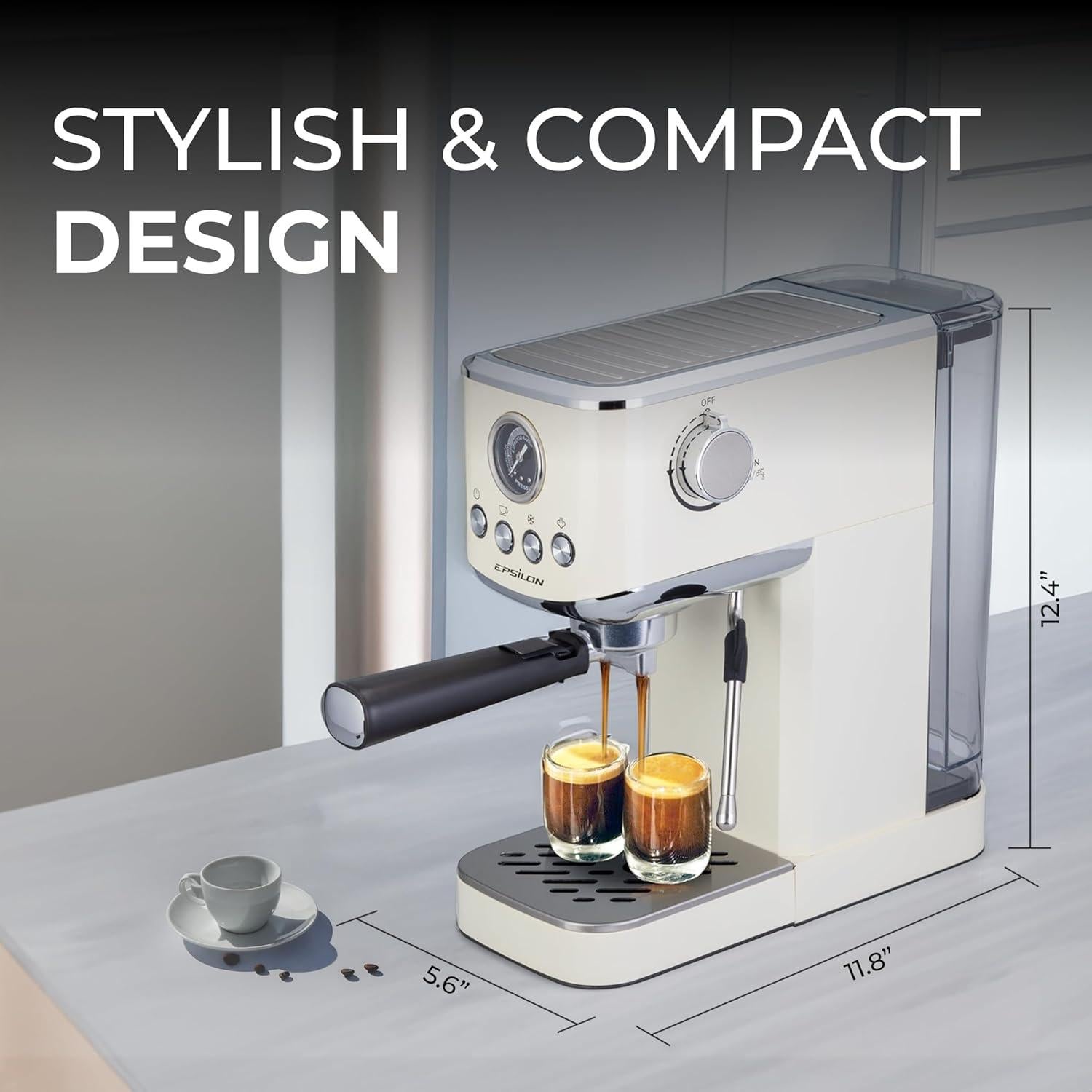 Máquina de Café Epsilon 20 Bar con Espumador y Cold Brew