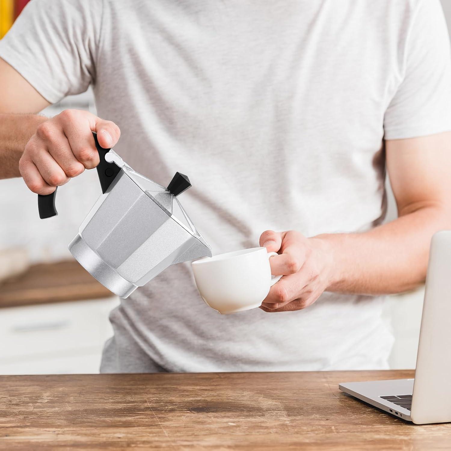 Cafetera Eléctrica Moka Lemosae 6 Tazas 300ml Aluminio