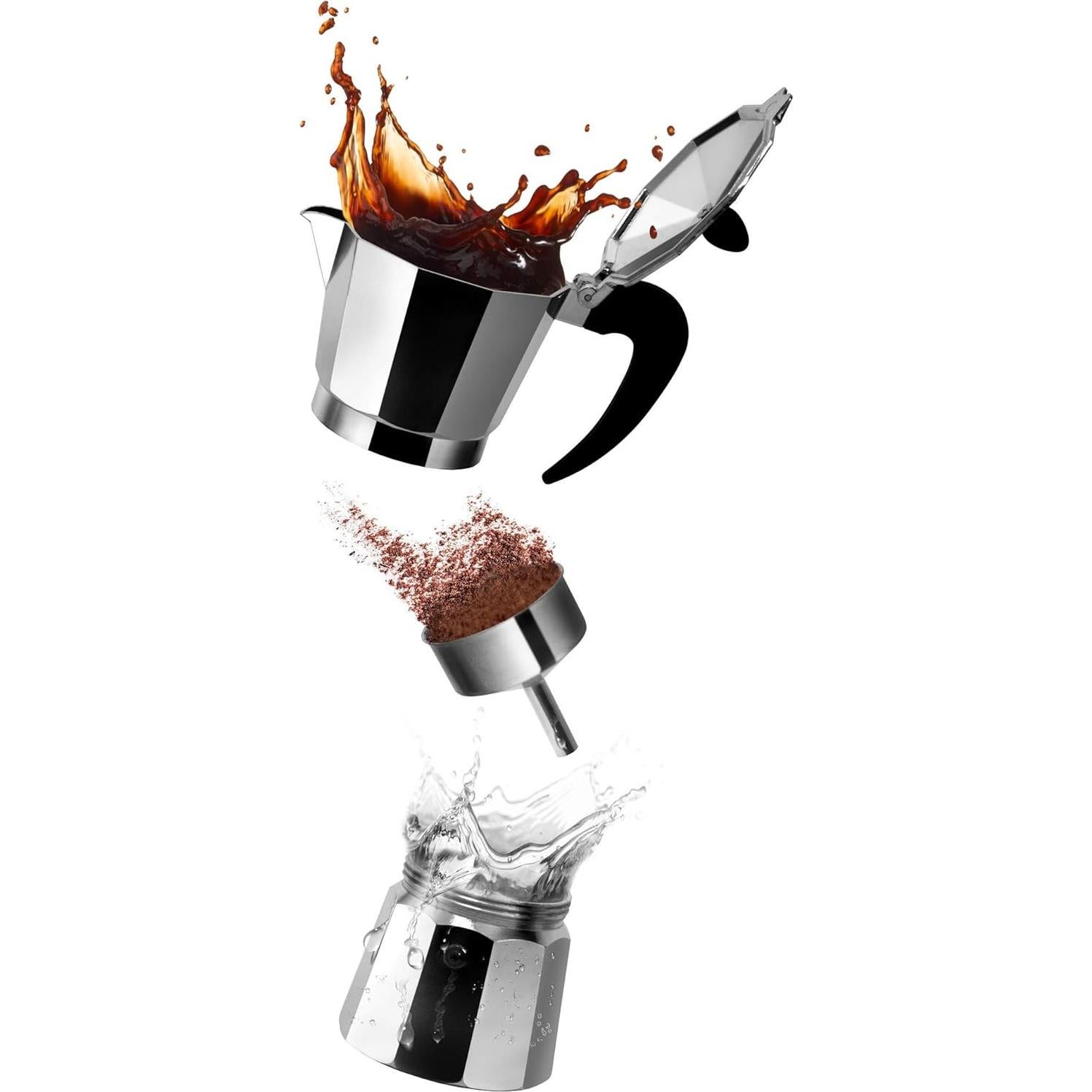 Cafetera Espresso de Estufa Zulay Kitchen 3 Tazas Aluminio