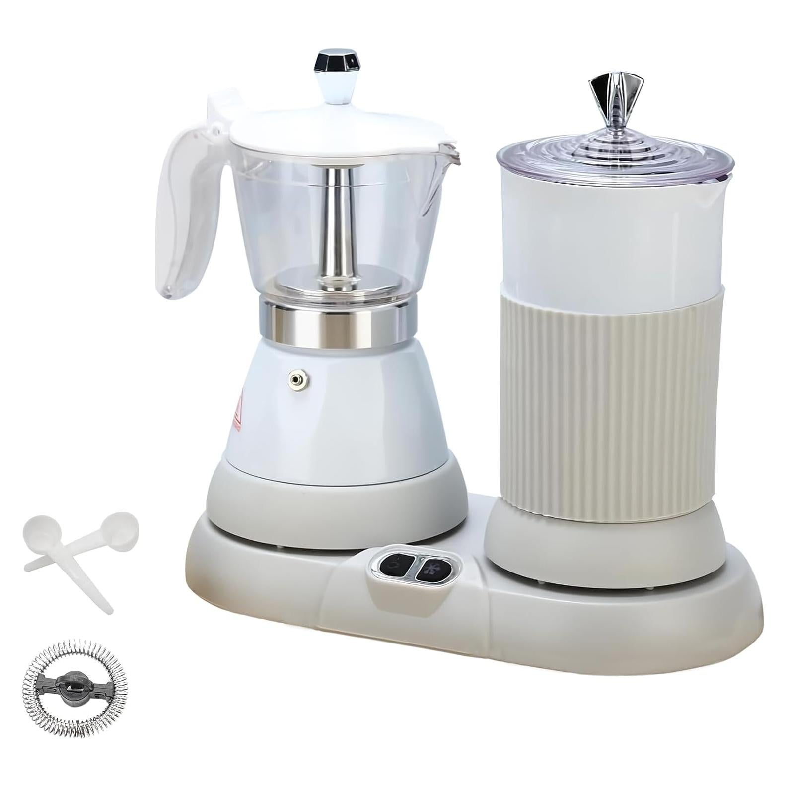 Máquina de Espresso DITOSH 2-en-1 con Espumador de Leche Blanco