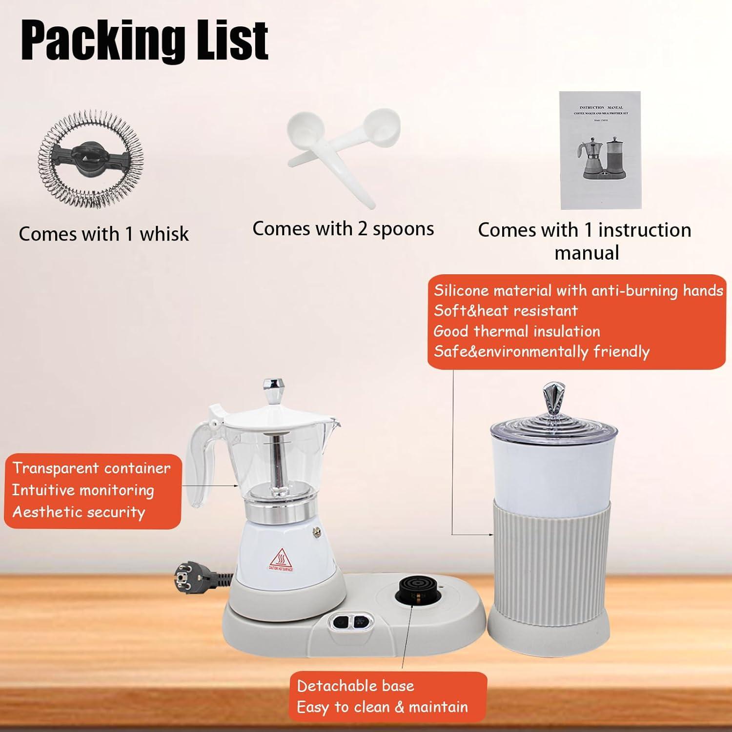 Máquina de Espresso DITOSH 2-en-1 con Espumador de Leche Blanco