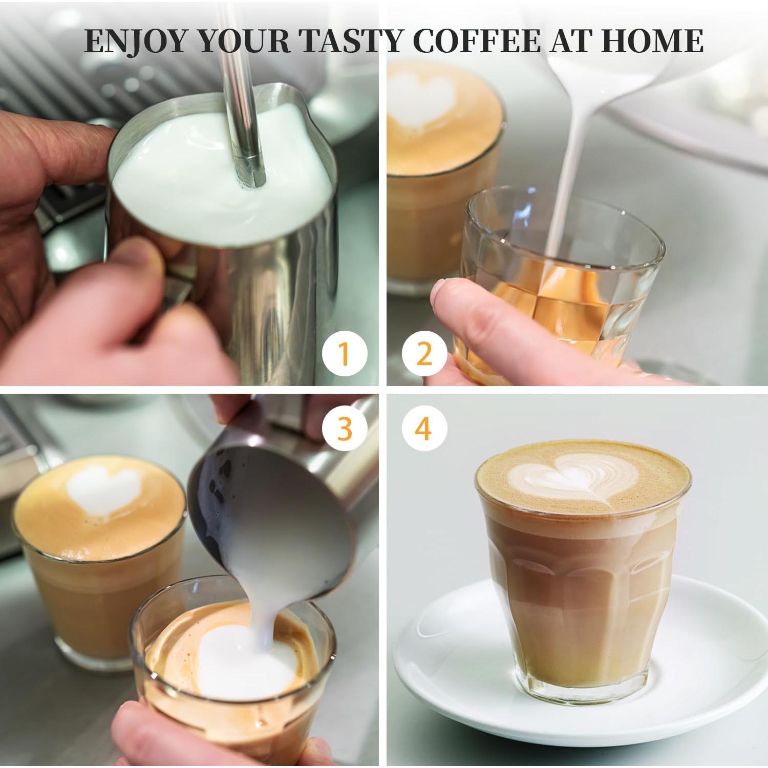 Máquina de Espresso 20 Bar Empstorm con Varita Vapor y Jarra 350ml