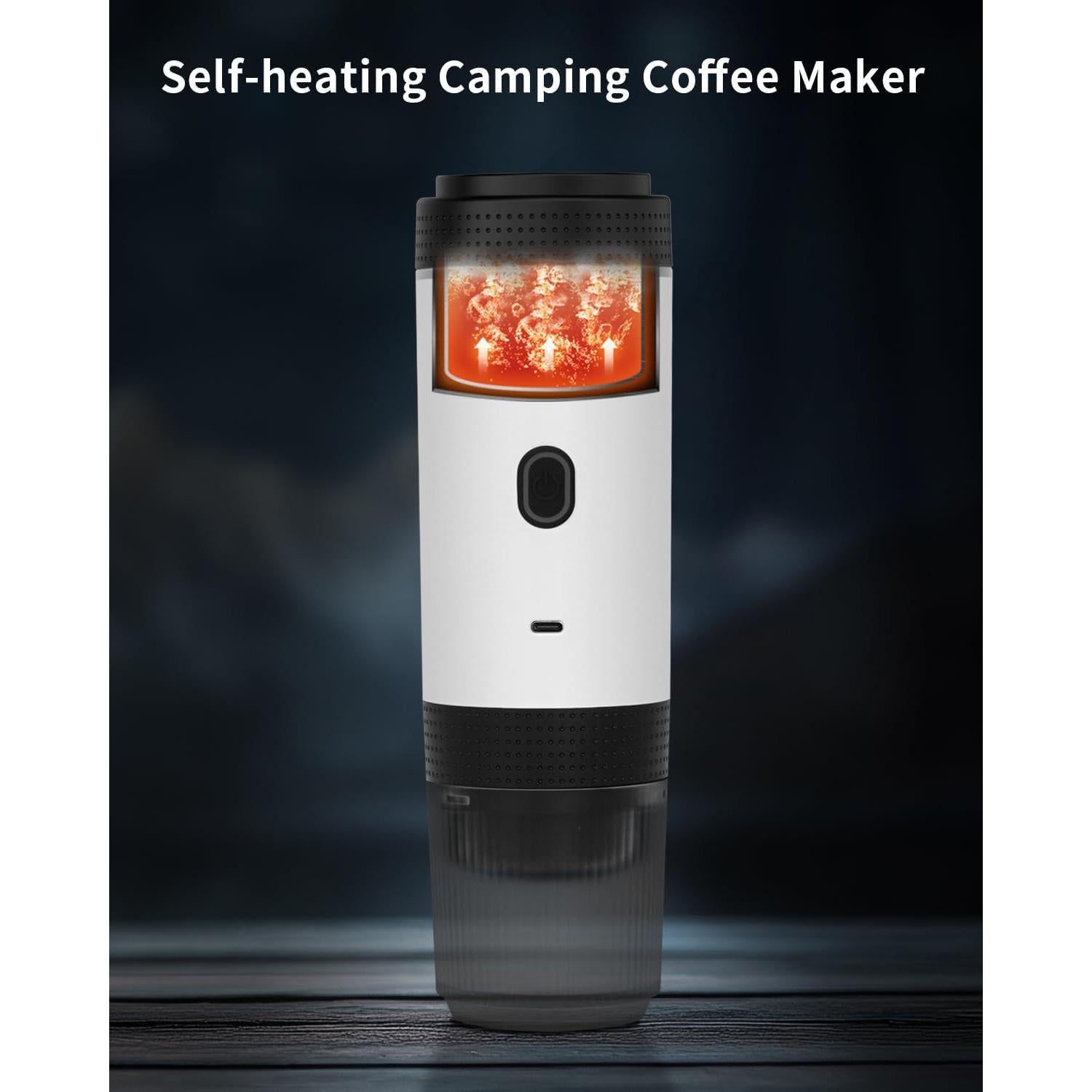 Cafetera de Espresso Portátil EVERANGE Blanca 20 Bar 7500mAh