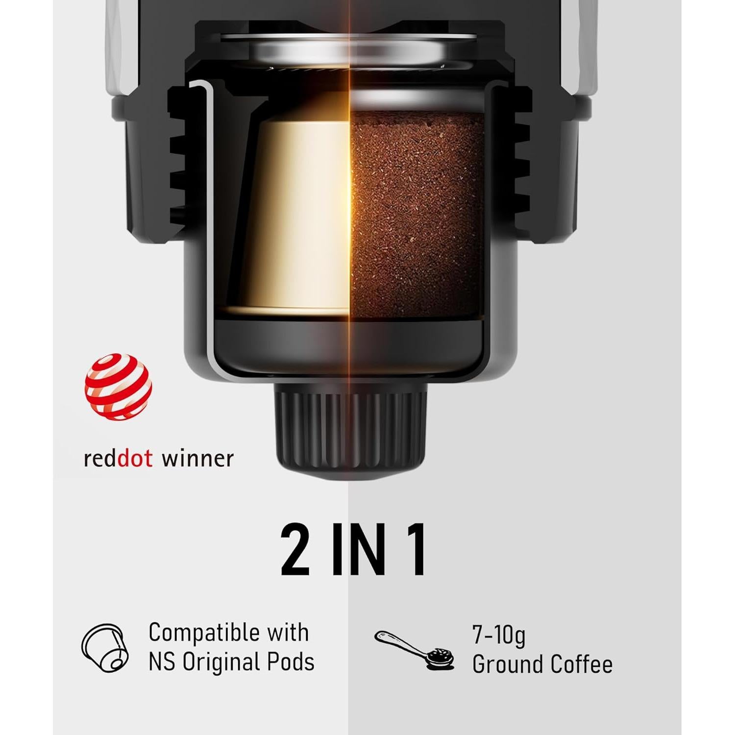 Cafetera Portátil STARESSO CLÁSICO 2 en 1 Manual Espresso