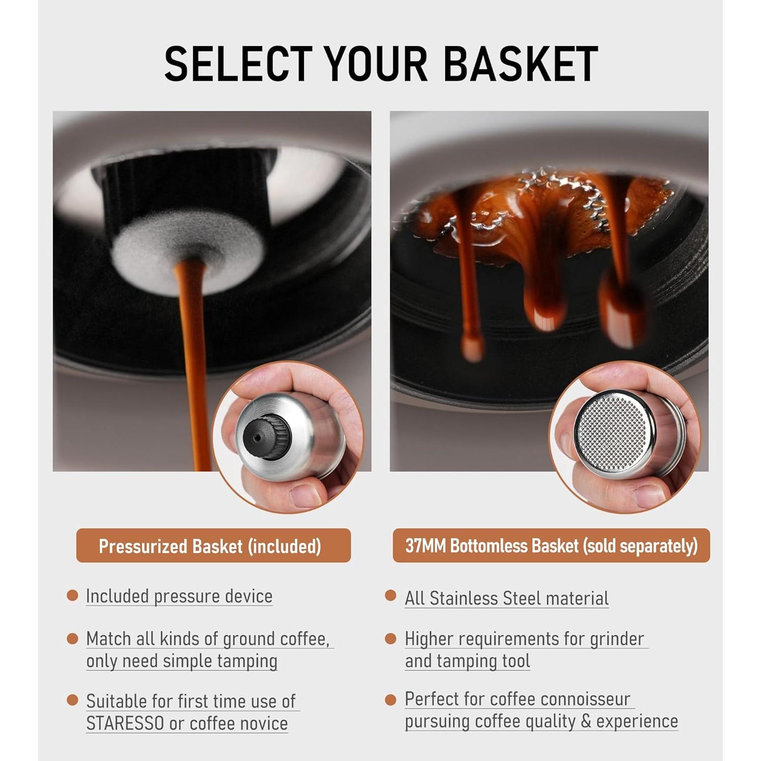 Cafetera Portátil STARESSO CLÁSICO 2 en 1 Manual Espresso