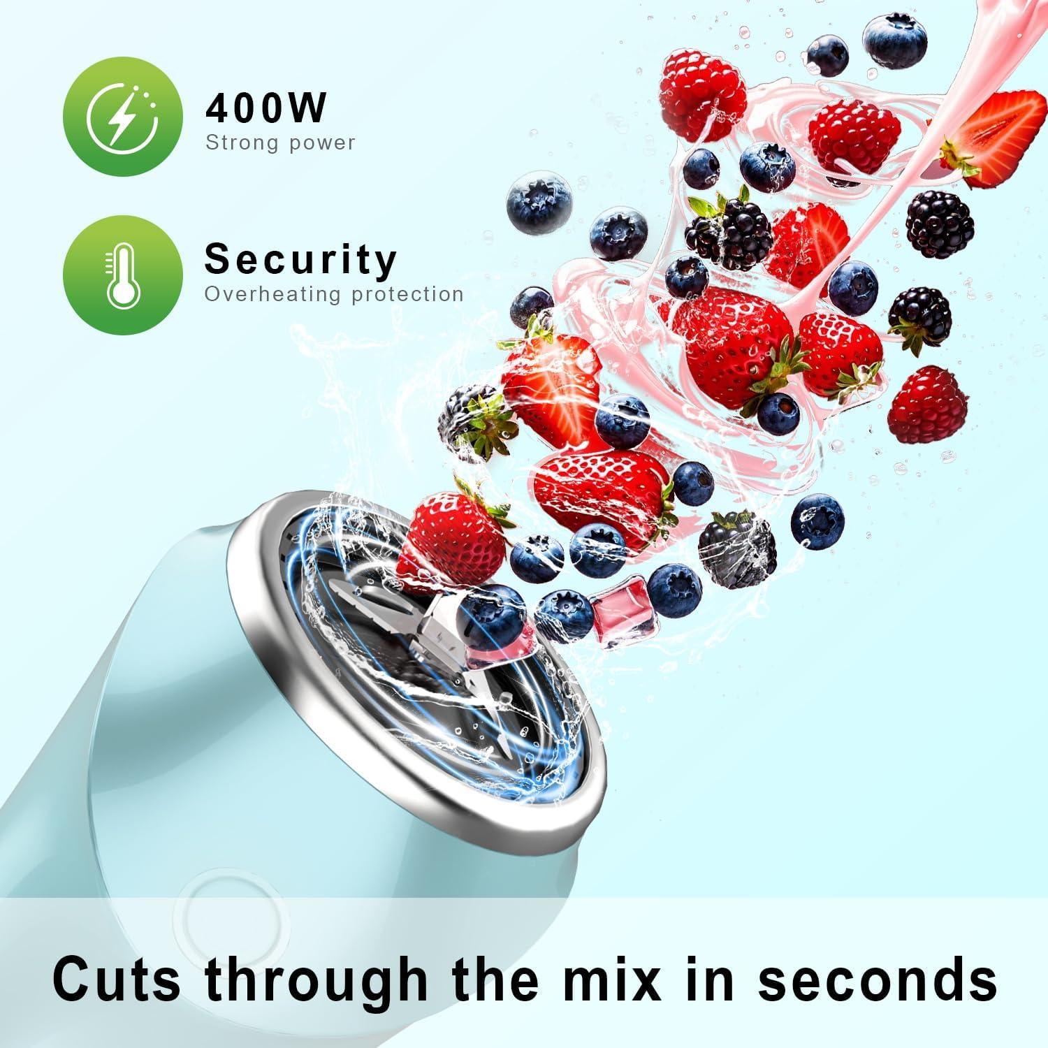 Batidora Personal CKemu B02 Azul 0.4L para Smoothies