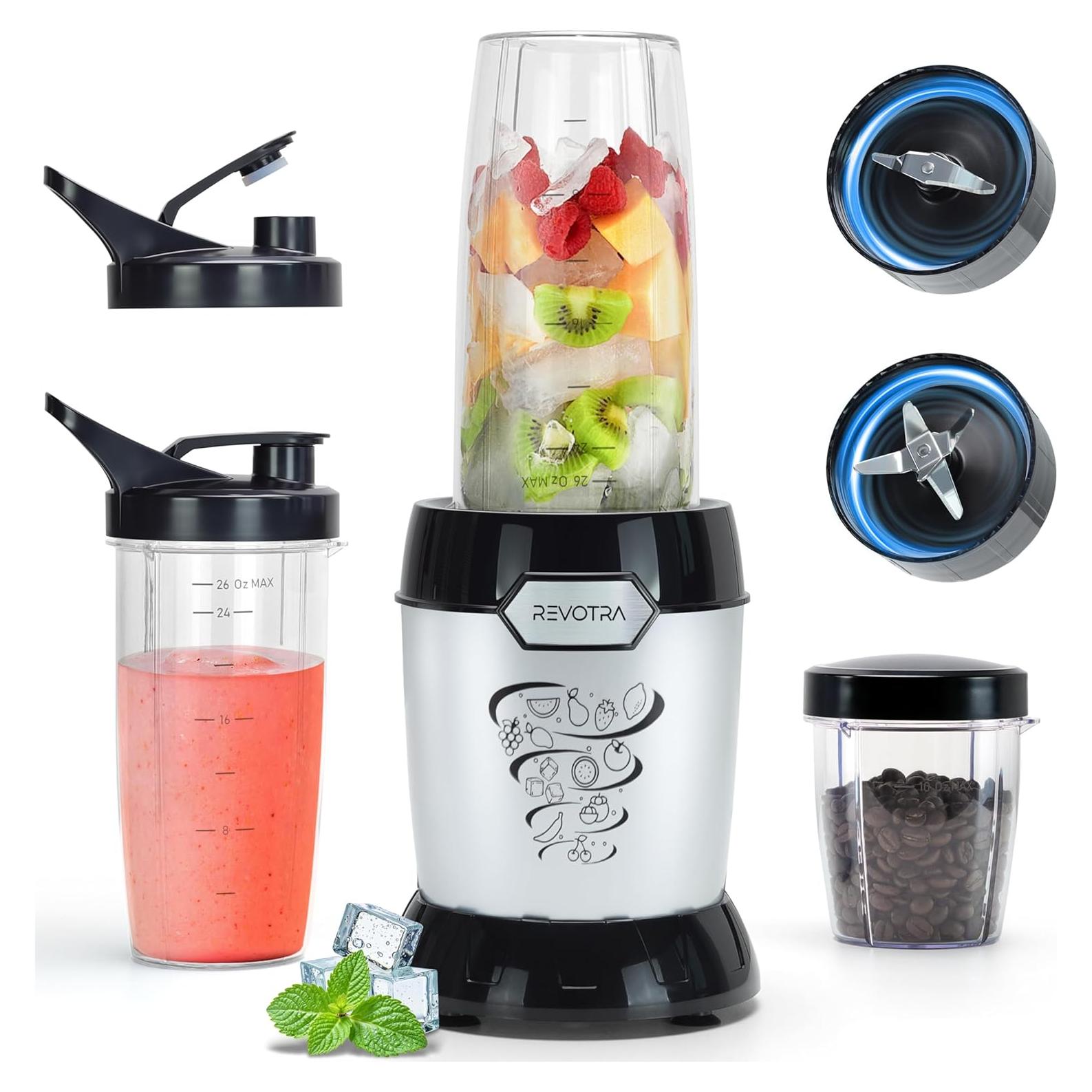 Batidora Personal REVOTRA 1200W con 3 Tazas 800ml y 300ml