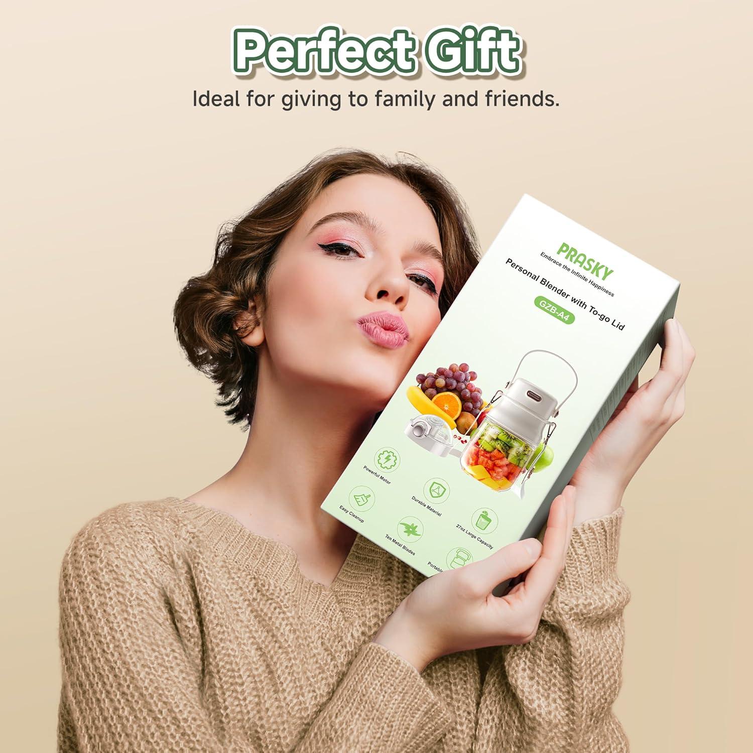 Licuadora Portátil Prasky 27oz Recargable USB Sin BPA