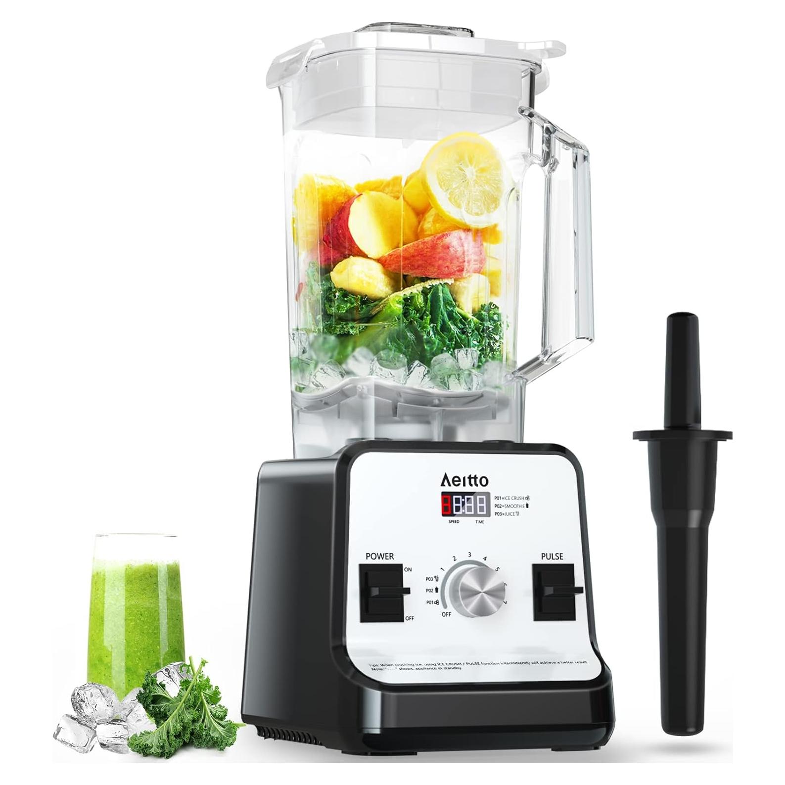 Licuadora Aeitto 1500W 2L Plata - Tritura Hielo y Smoothies