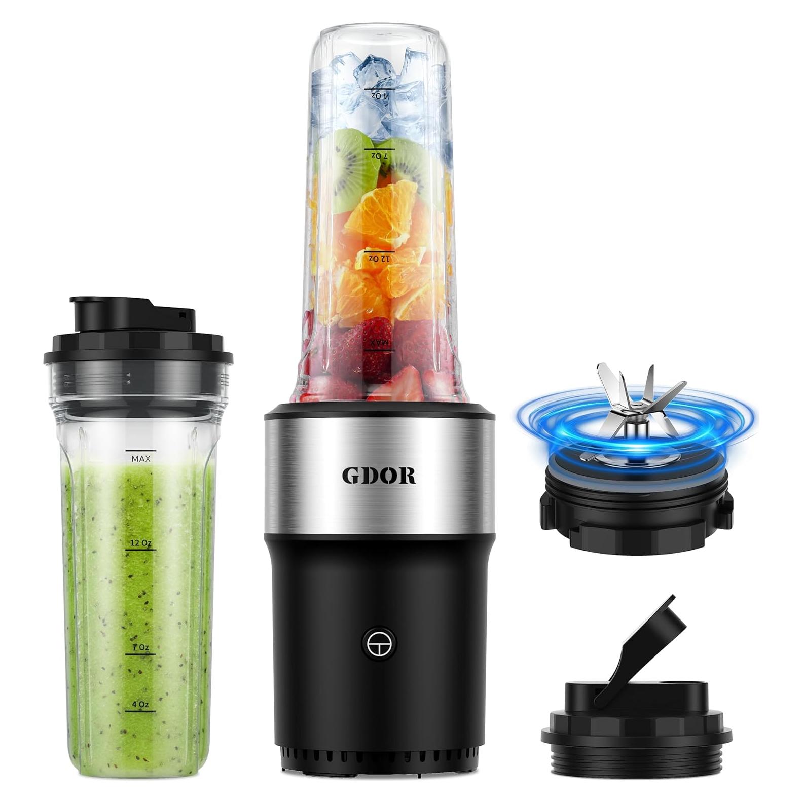 Licuadora Personal GDOR 900W con 2 Tazas de 24Oz Sin BPA