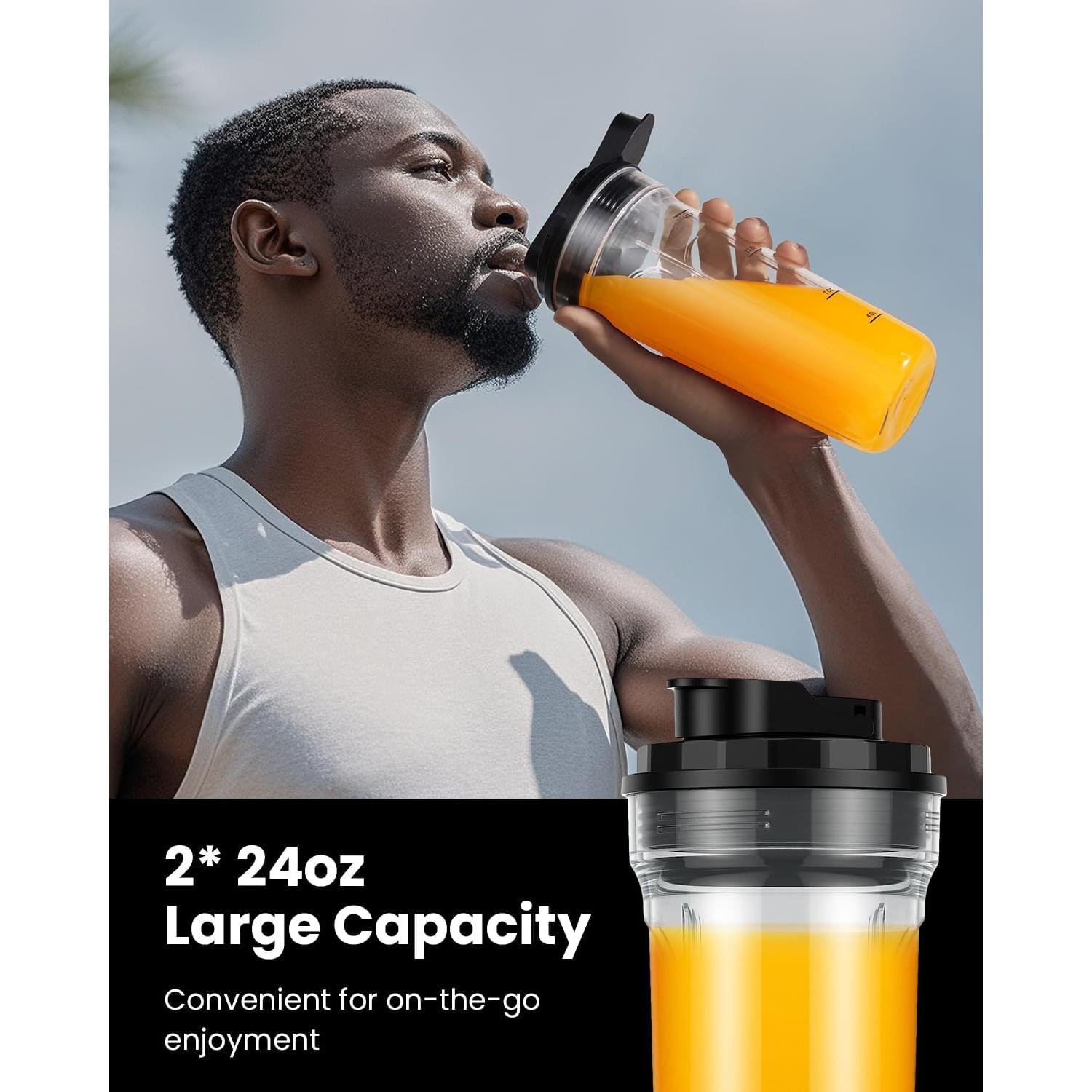 Licuadora Personal GDOR 900W con 2 Tazas de 24Oz Sin BPA