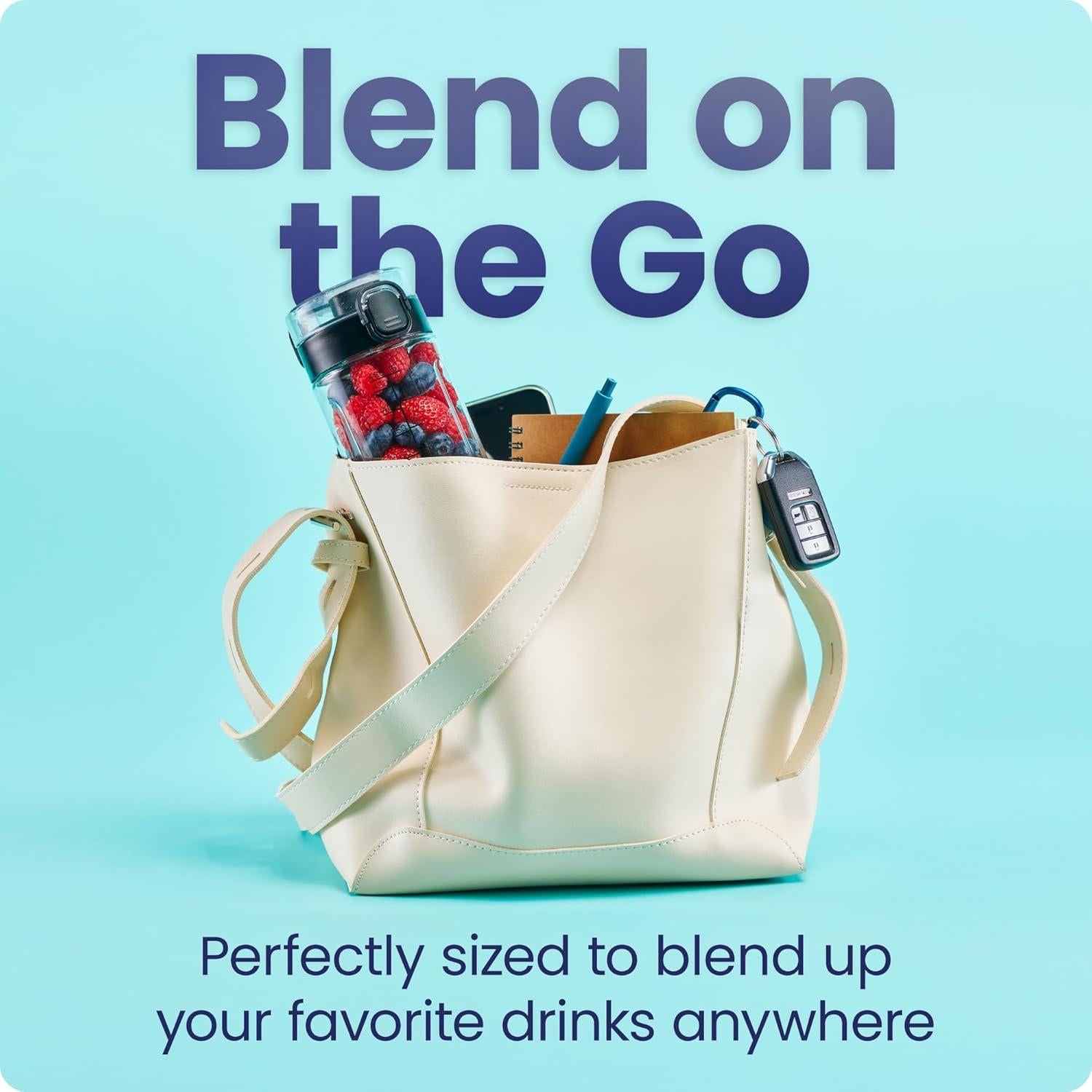 Licuadora Portátil Chefman RJ28-R 16 oz Recargable USB-C - Negro