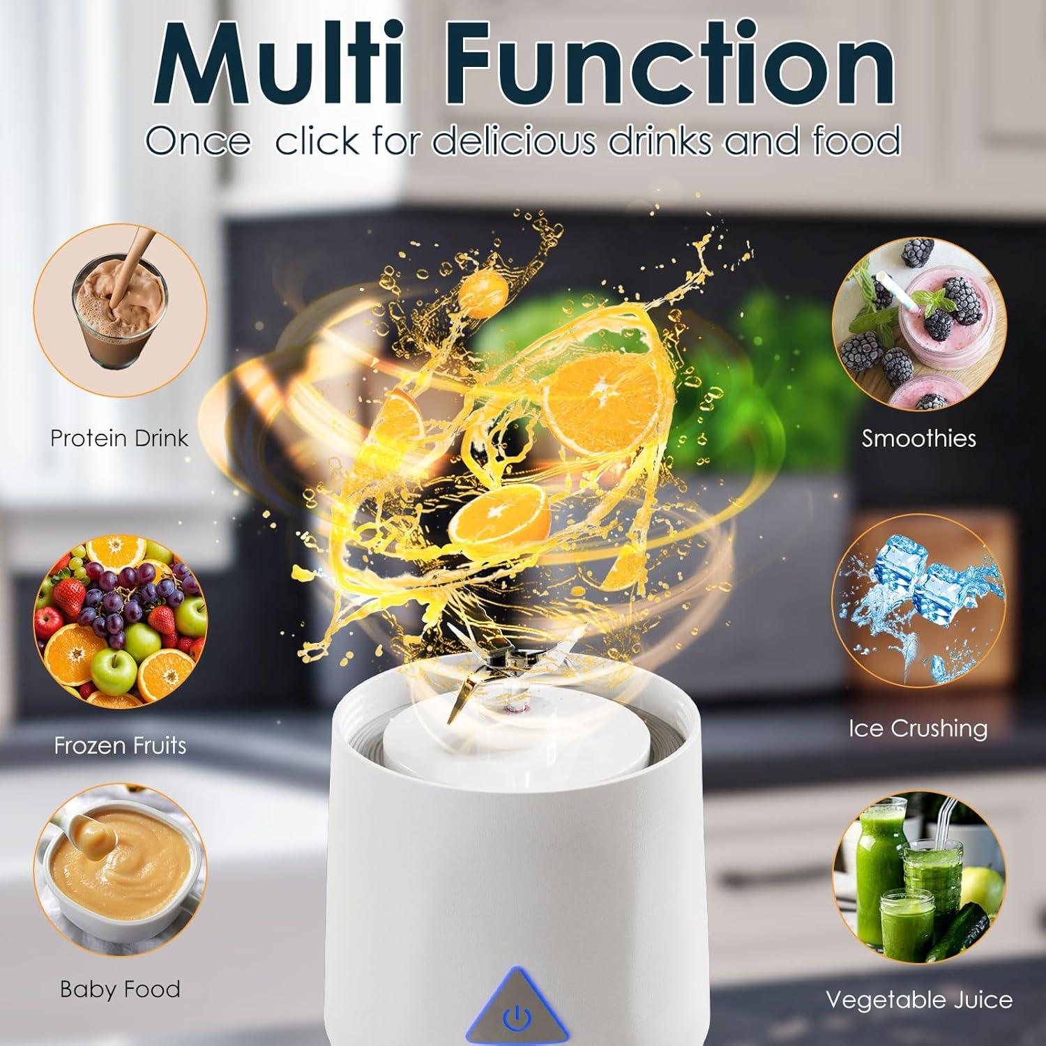 Mezclador Personal Inalámbrico Lageich 24oz 350W Autolimpiante