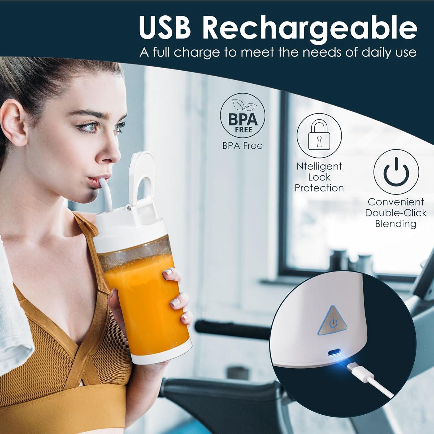 Mezclador Personal Inalámbrico Lageich 24oz 350W Autolimpiante