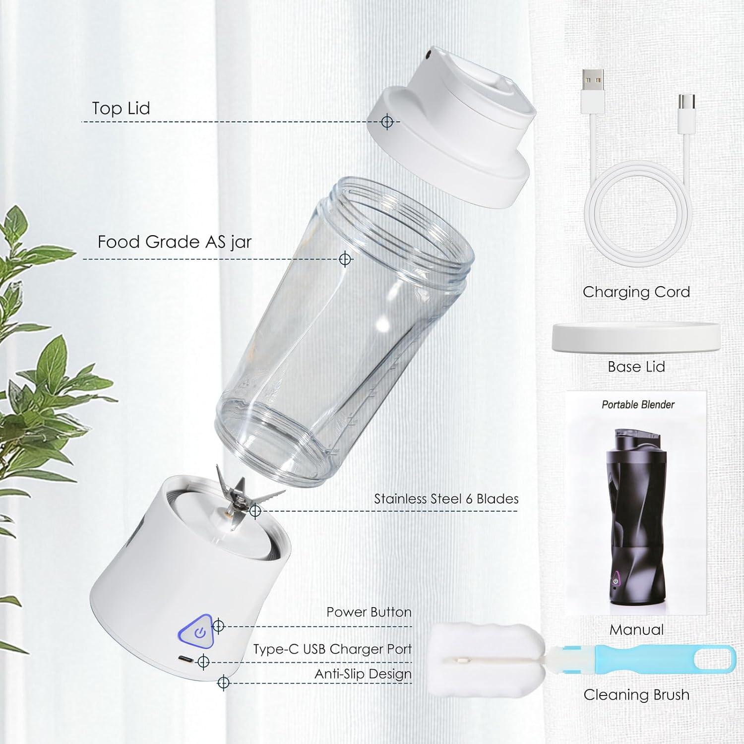 Mezclador Personal Inalámbrico Lageich 24oz 350W Autolimpiante