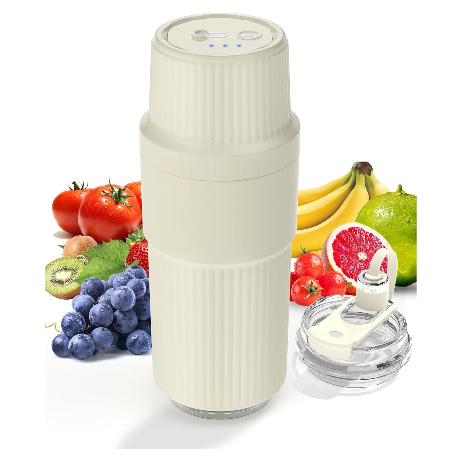 Licuadora Portátil Gofuch 400ml Acero Inoxidable USB-C Blanca