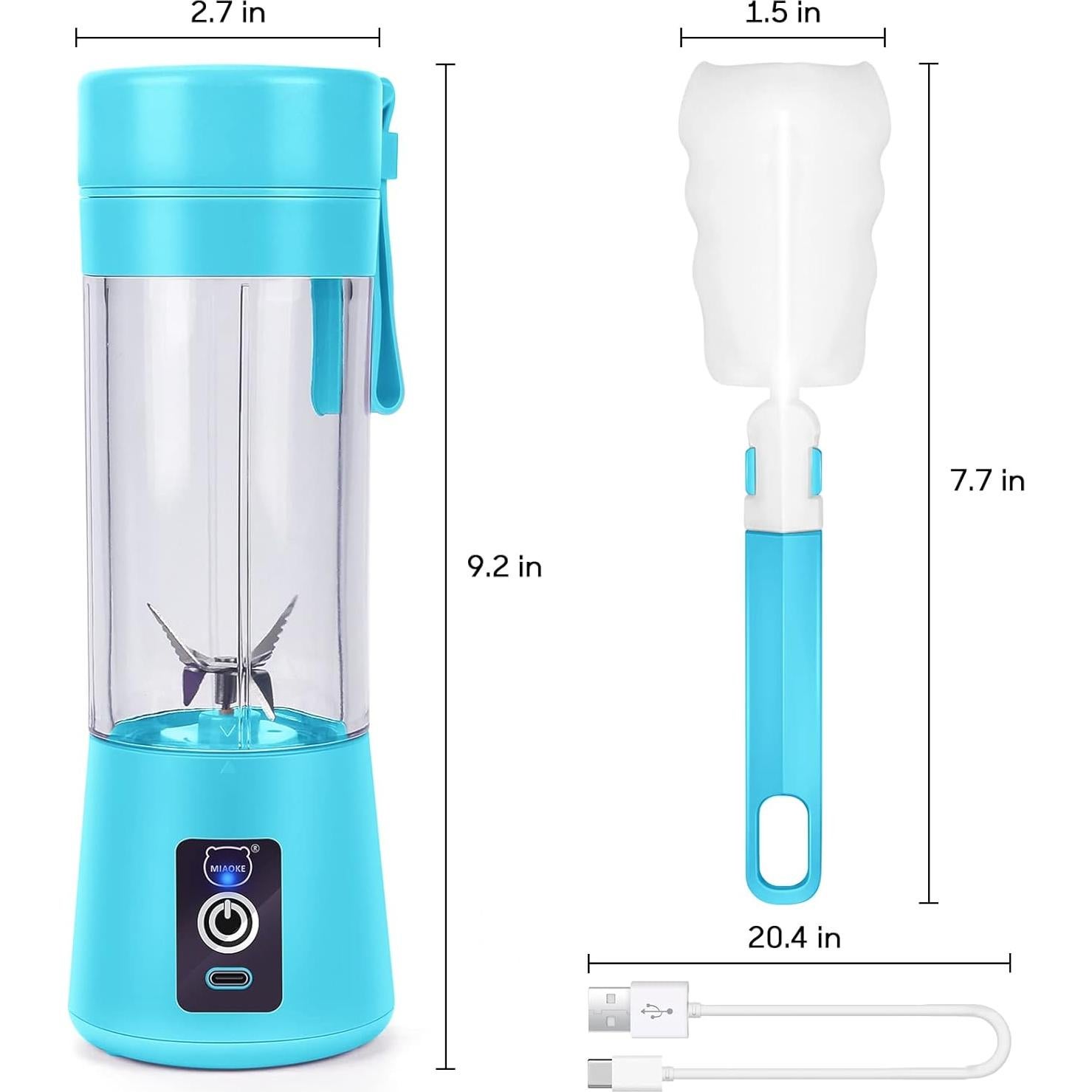 Licuadora Portátil MIAOKE 350ml Recargable USB 6 Cuchillas