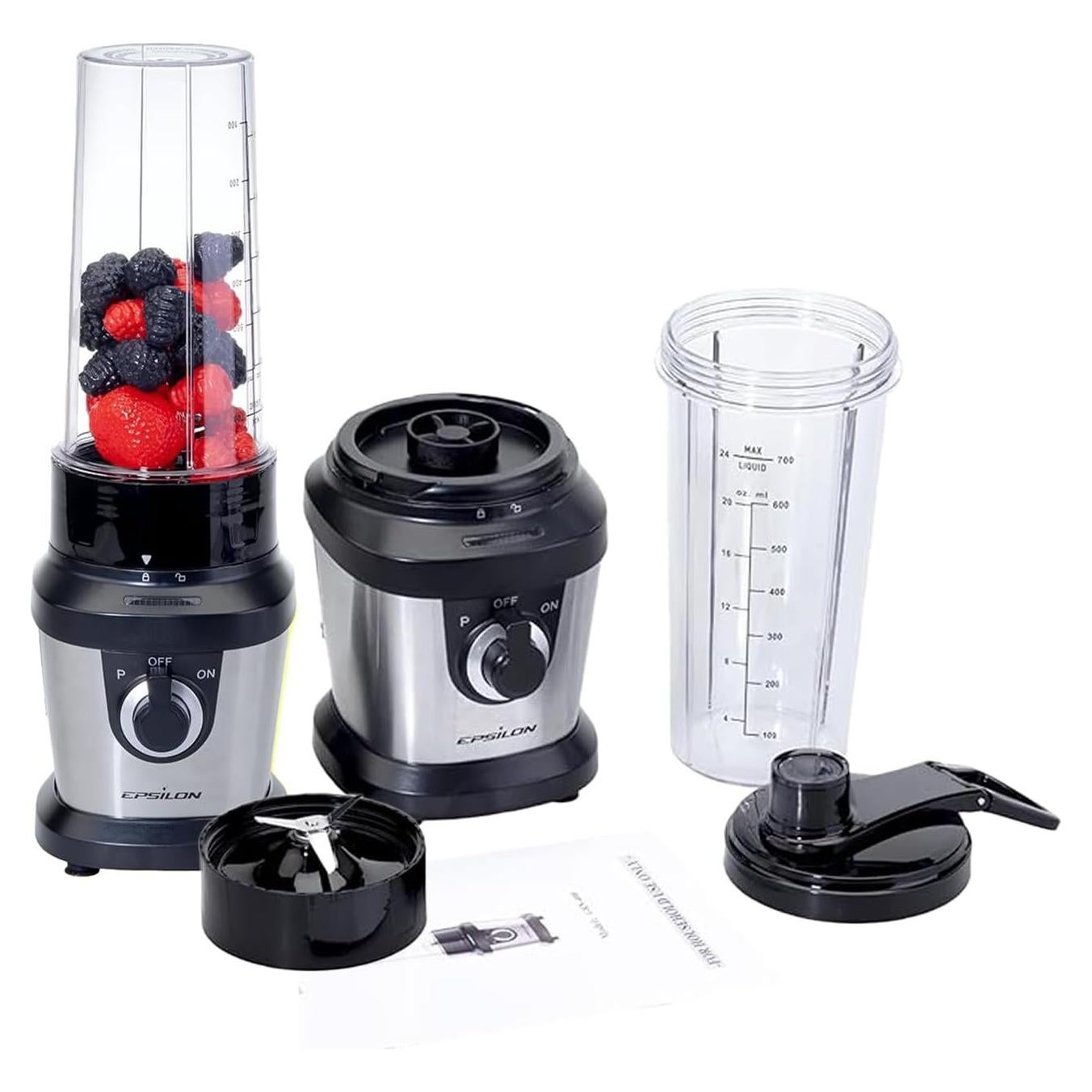 Mezclador portátil Epsilon 400W con botella 0.71L libre de BPA