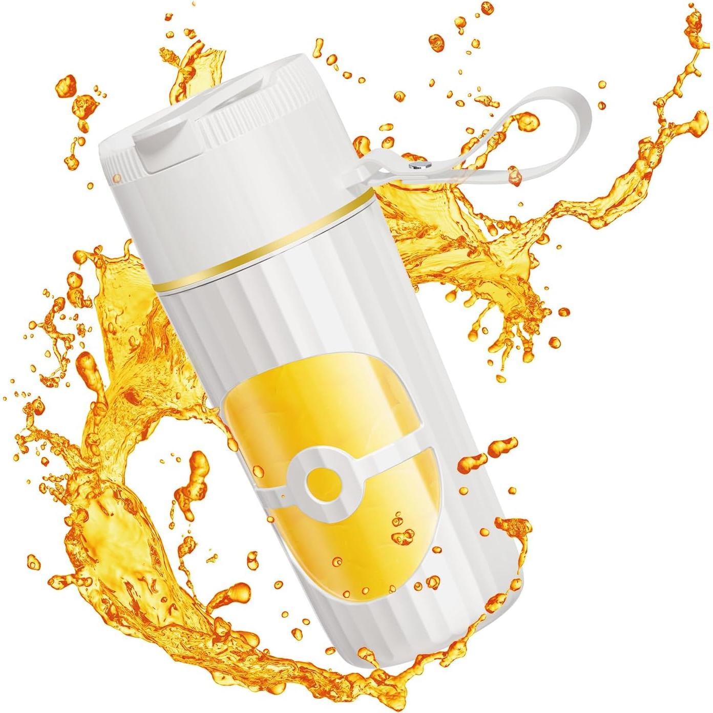 Mezclador Portátil PONDI de Vidrio 450ml Recargable USB-C Blanco