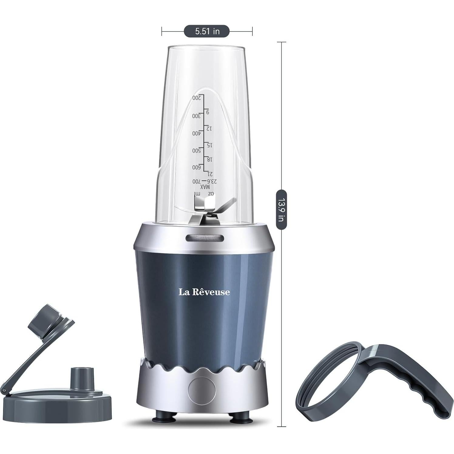 Licuadora Personal La Reveuse 1000W 24oz (0.71L) Gris