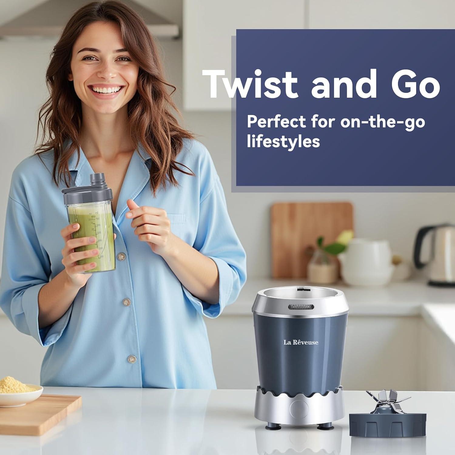 Licuadora Personal La Reveuse 1000W 24oz (0.71L) Gris