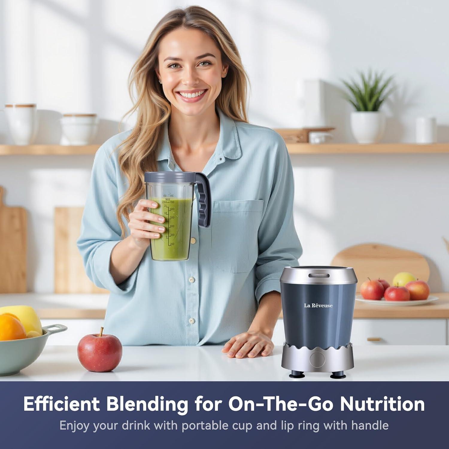 Licuadora Personal La Reveuse 1000W 24oz (0.71L) Gris