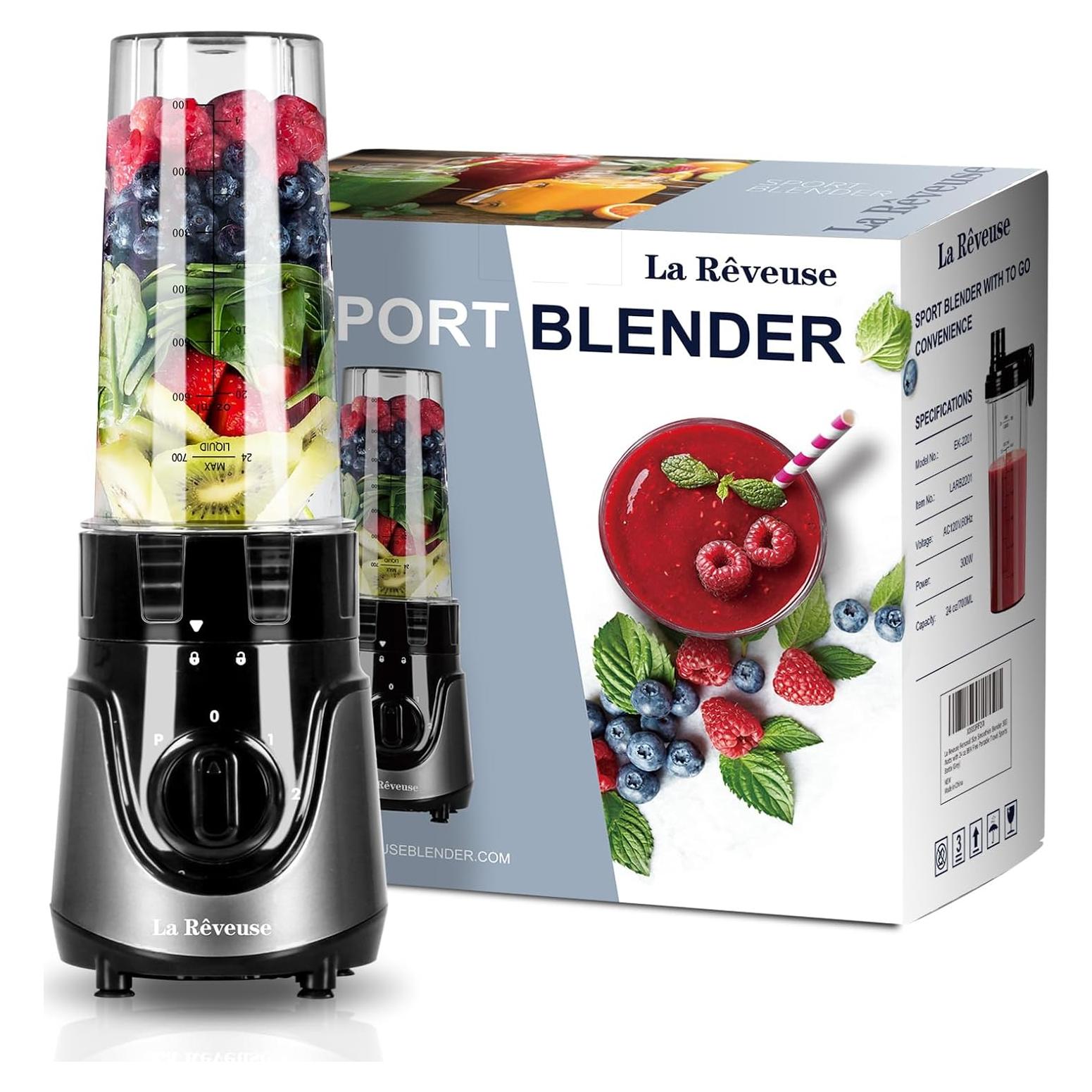 Licuadora Personal La Reveuse 300W con Botella 24 oz Libre BPA