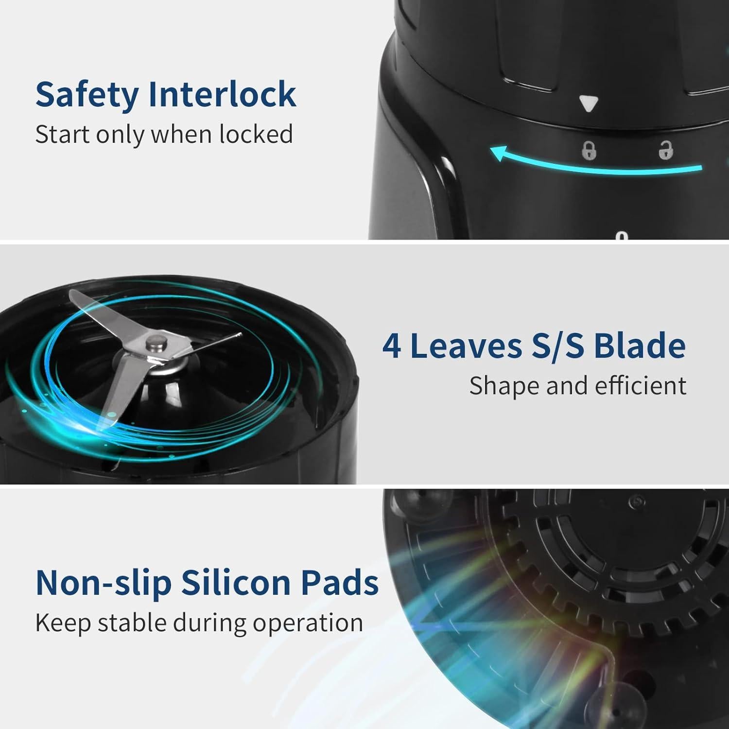 Licuadora Personal La Reveuse 300W con Botella 24 oz Libre BPA