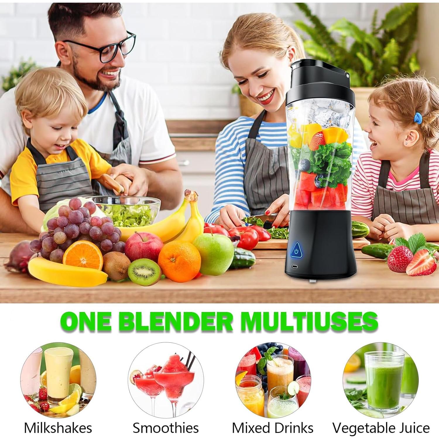 Licuadora Portátil Windyupon 24oz Recargable USB-C 6000mAh