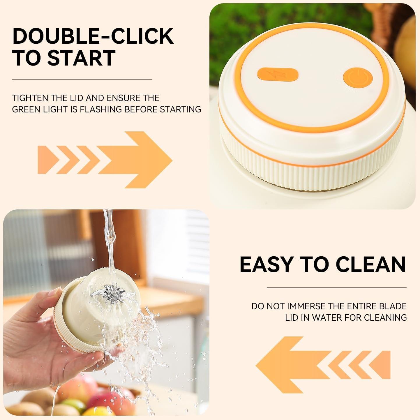 Licuadora Portátil GeBogy JY-D01 800ml Blanca Recargable USB