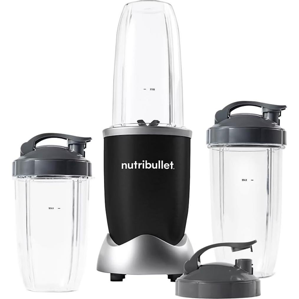 Licuadora NutriBullet Pro 900W - Negro Mate, 1.37L, 3 Vasos