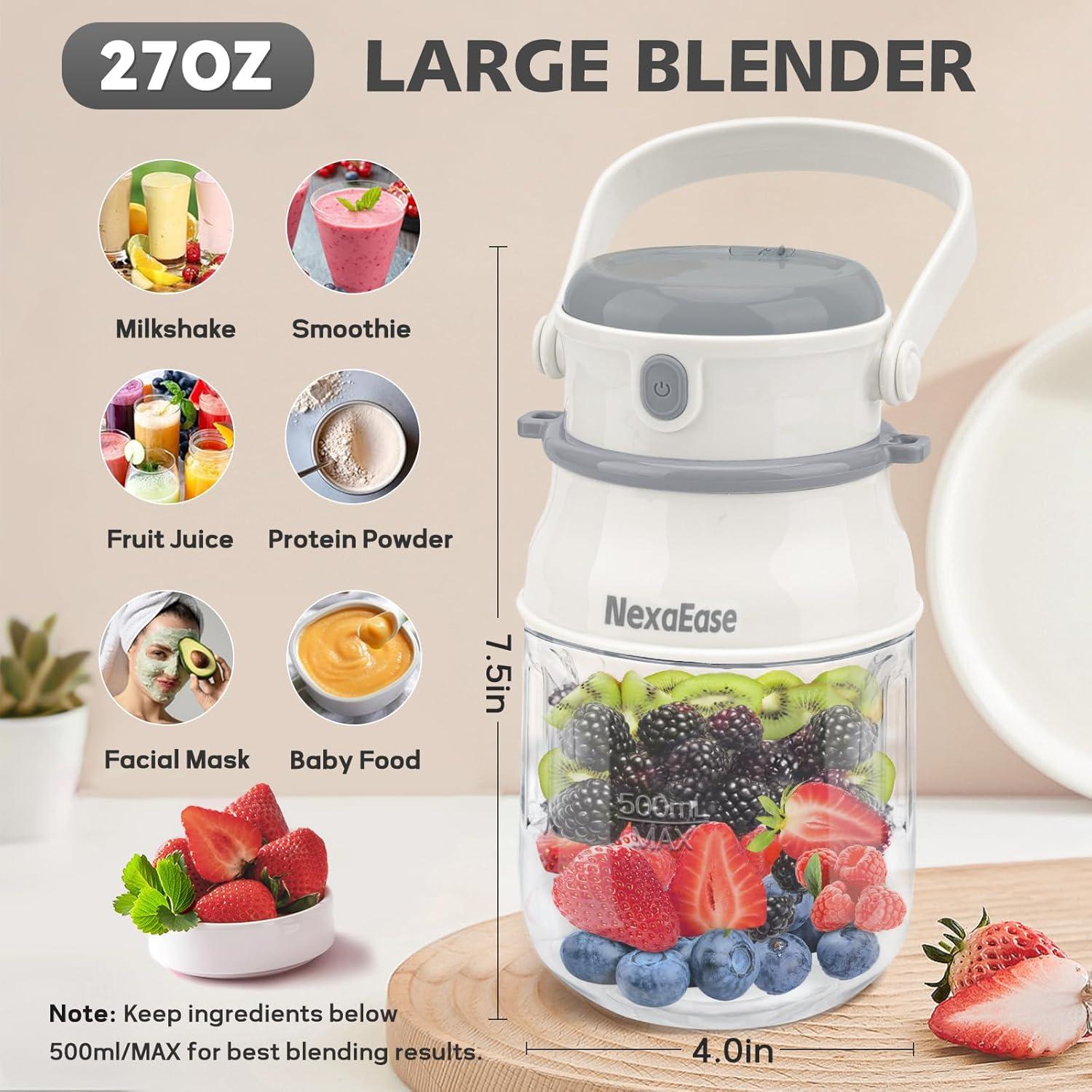 Licuadora Portátil Swietonic 800ml Recargable USB - Blanca