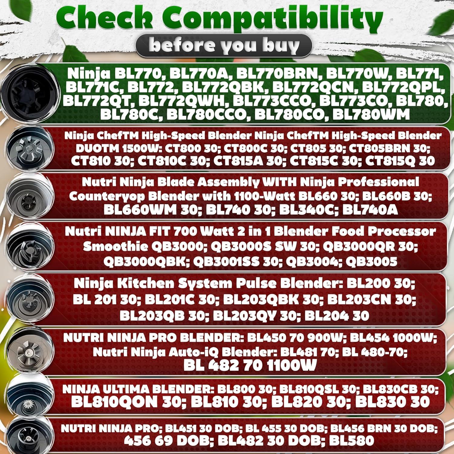 Cuchilla de Licuadora Ninja 6 Aletas 8.51 cm Acero Inoxidable