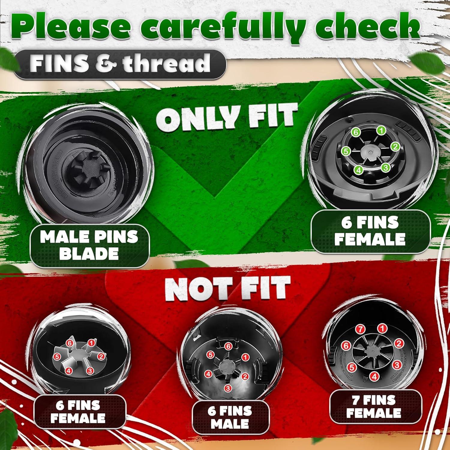 Cuchilla de Licuadora Ninja 6 Aletas 8.51 cm Acero Inoxidable