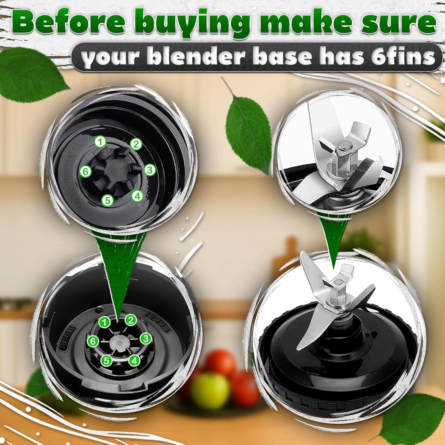 Cuchilla de Licuadora Ninja 6 Aletas 8.51 cm Acero Inoxidable