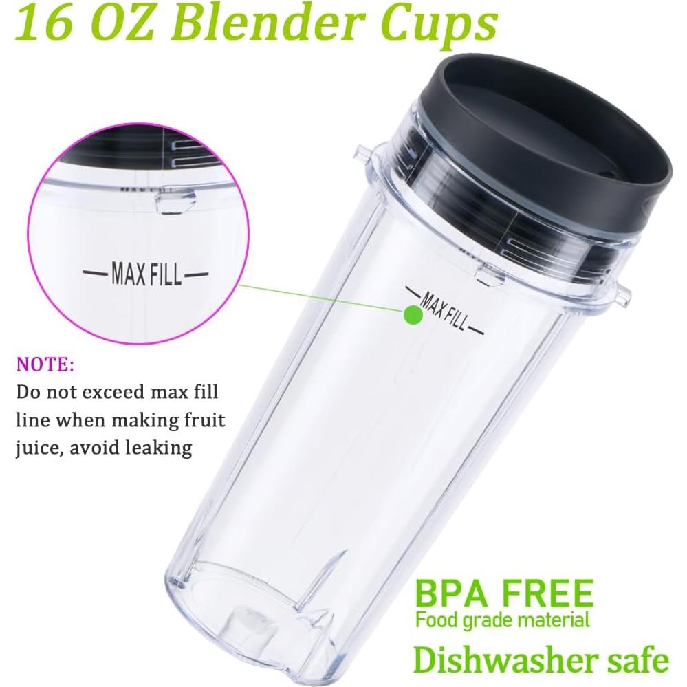 Taza de Repuesto 16oz ABTER para Licuadora Ninja BL660/BL770