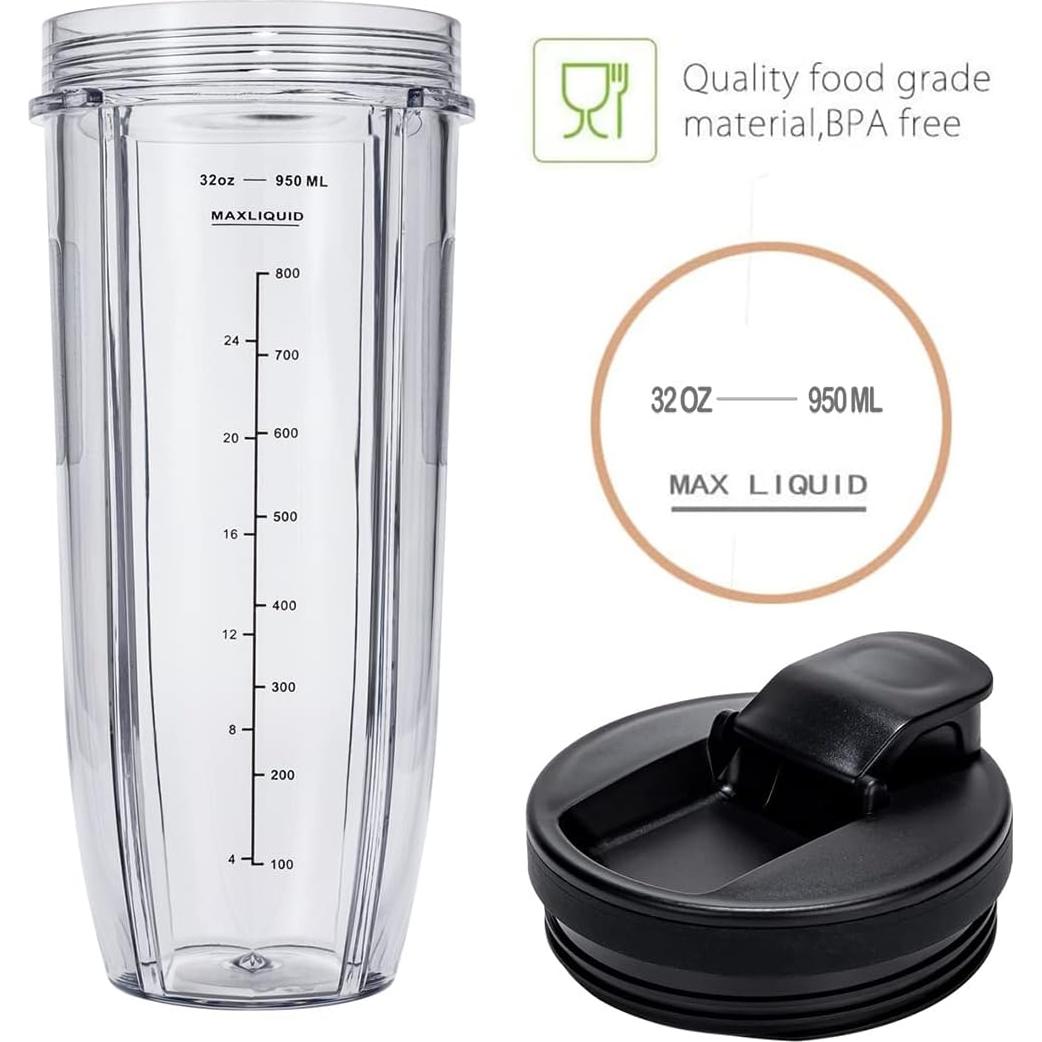 Tazas de Reemplazo 32 oz Ninja Nutri BN401 BN800 - 2 Piezas