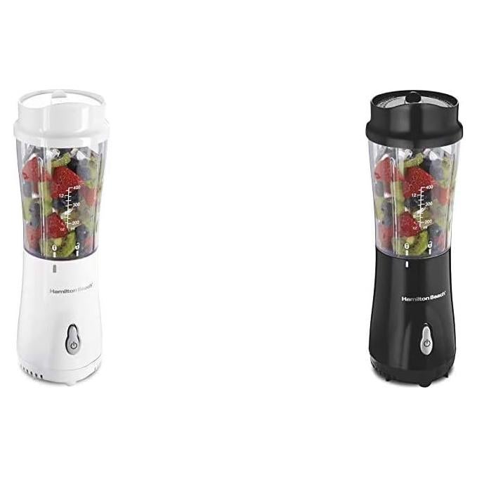 Licuadora Personal Hamilton Beach 414ml Compacta Blanca y Negra