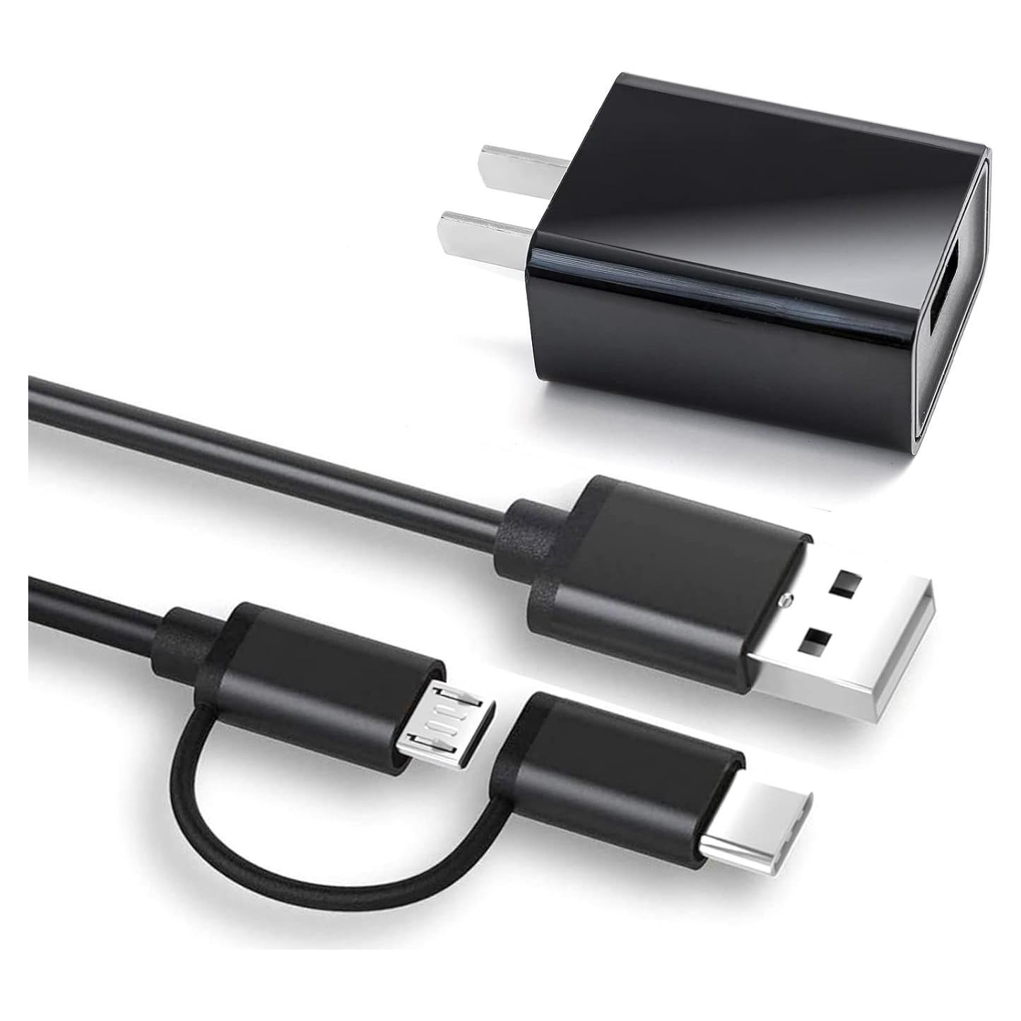 Cargador Rápido 2 en 1 Micro USB Tipo C para Linternas Nebo y Mezcladores Portátiles