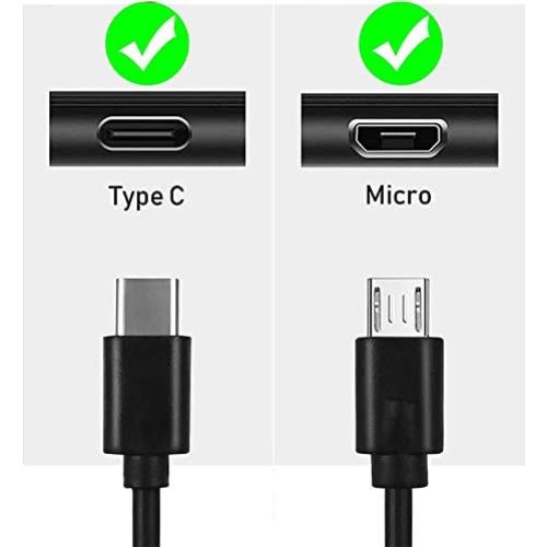 Cargador Rápido 2 en 1 Micro USB Tipo C para Linternas Nebo y Mezcladores Portátiles
