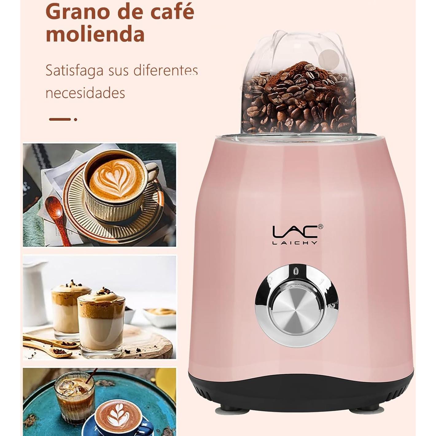 Licuadora Personal LAC LAICHY 300W Rosa 1500ml con Molinillo