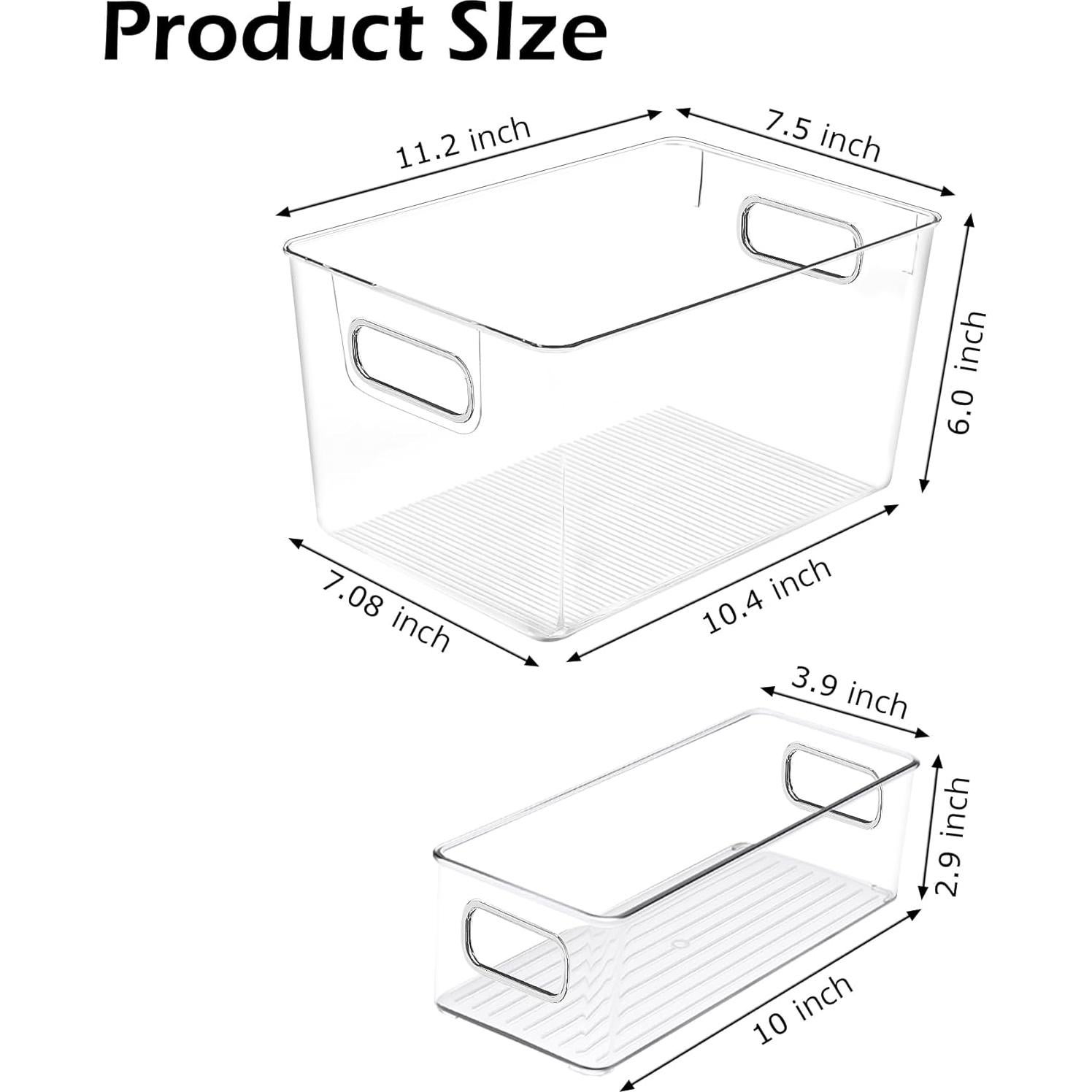 Contenedores de Almacenamiento Plástico Transparente 8 Piezas - SKTKSE
