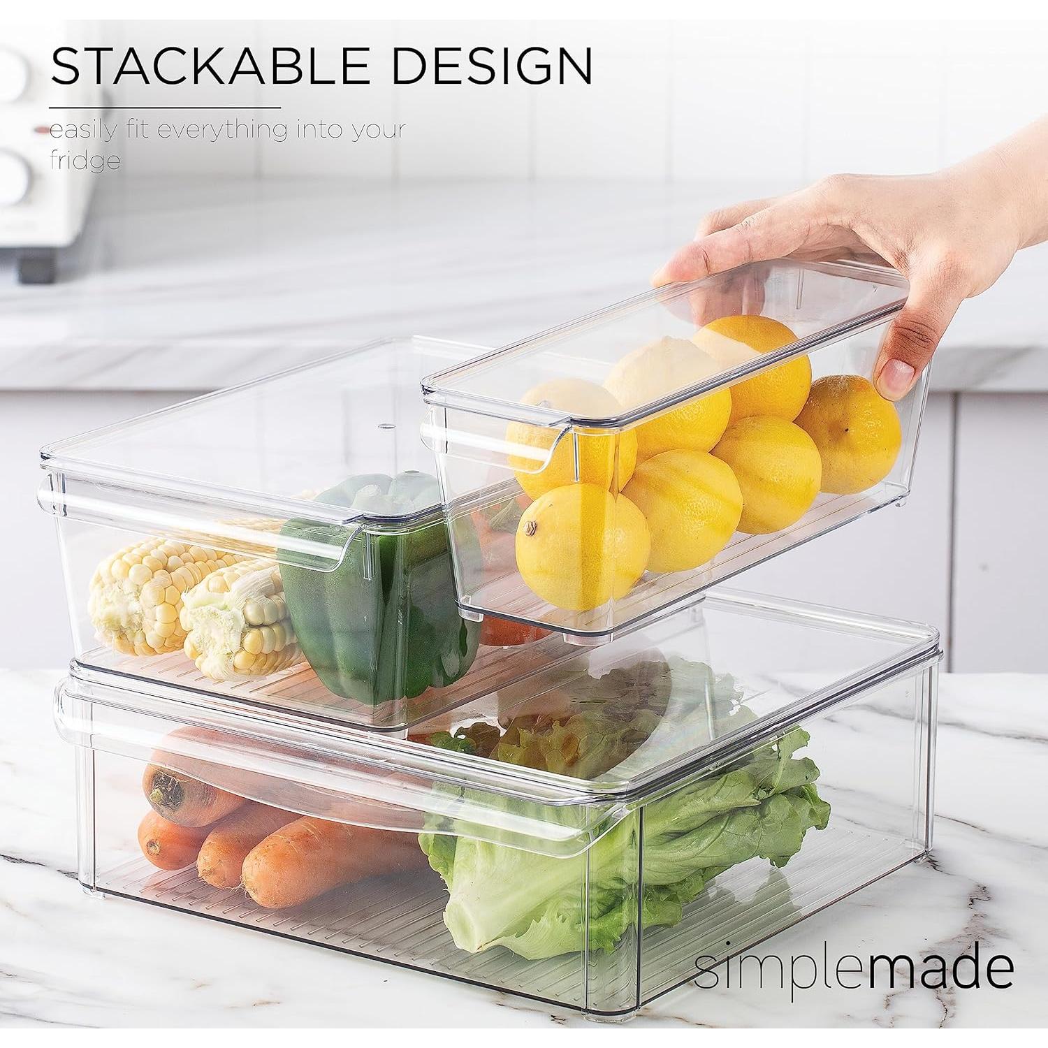 Contenedores Organizadores Transparentes SIMPLEMADE - Paquete de 3