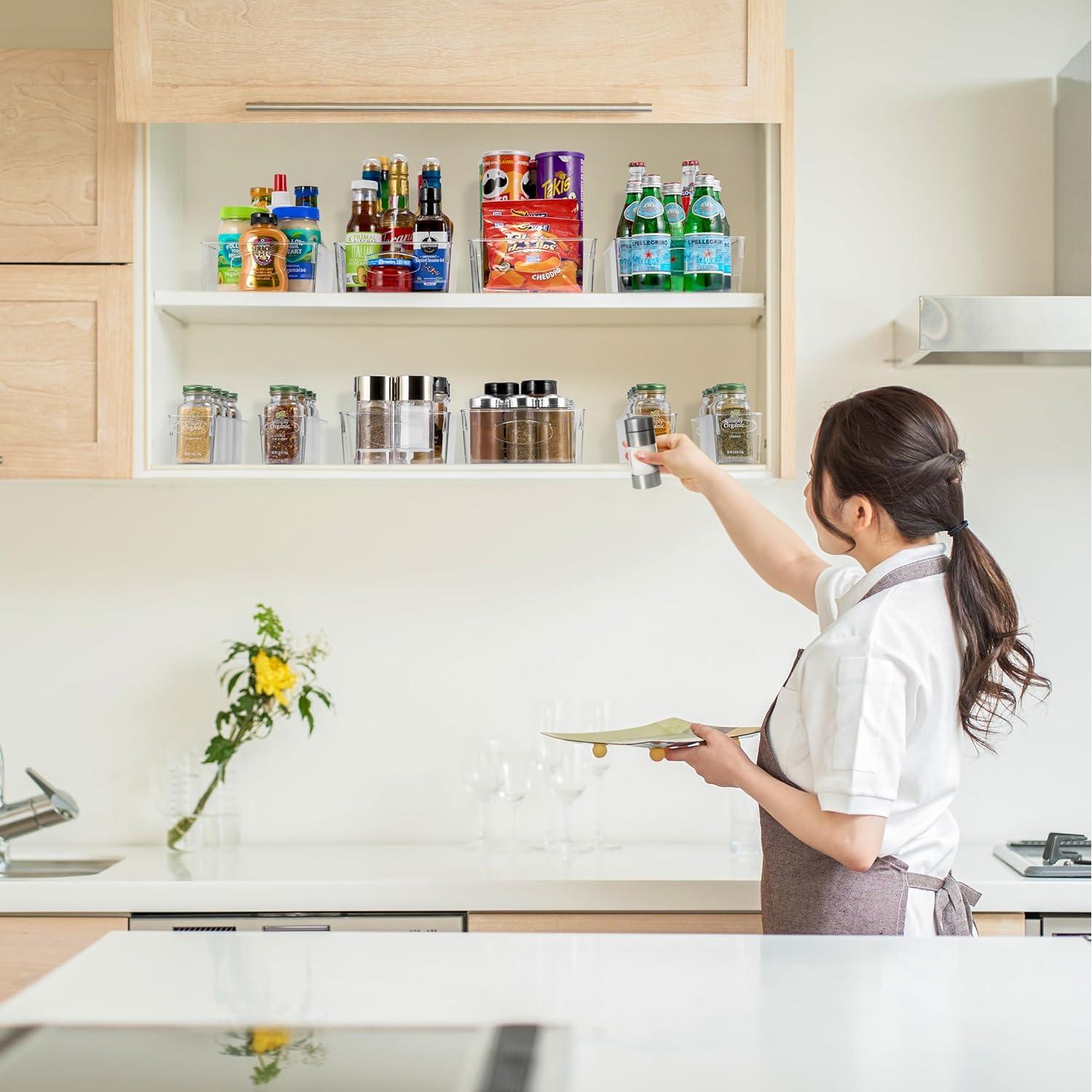 Set de 10 Contenedores Plásticos Transparentes Sorbus 24.1x7.6x7.6cm