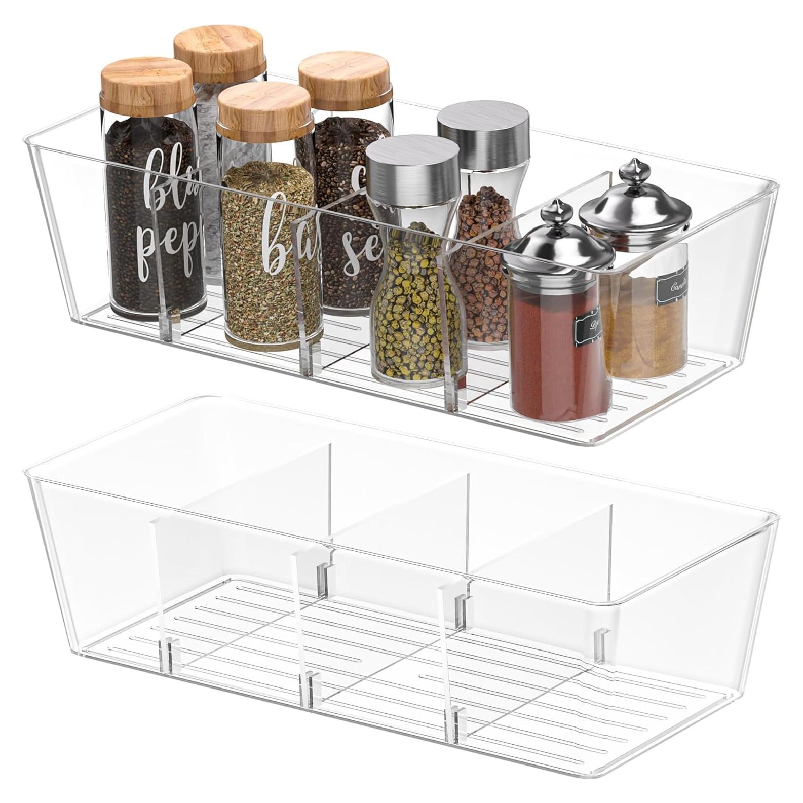 Organizadores de Despensa BALEINE 2PK Plástico Transparente 26.6x15.3x8.9 cm